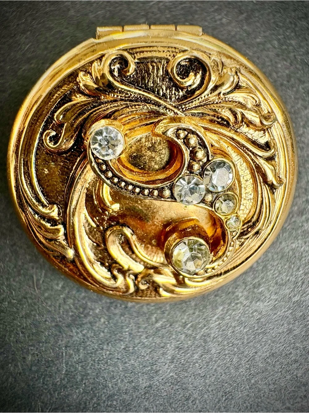 Vintage Art Nouveau Revival “Eternal Question” Locket Brooch